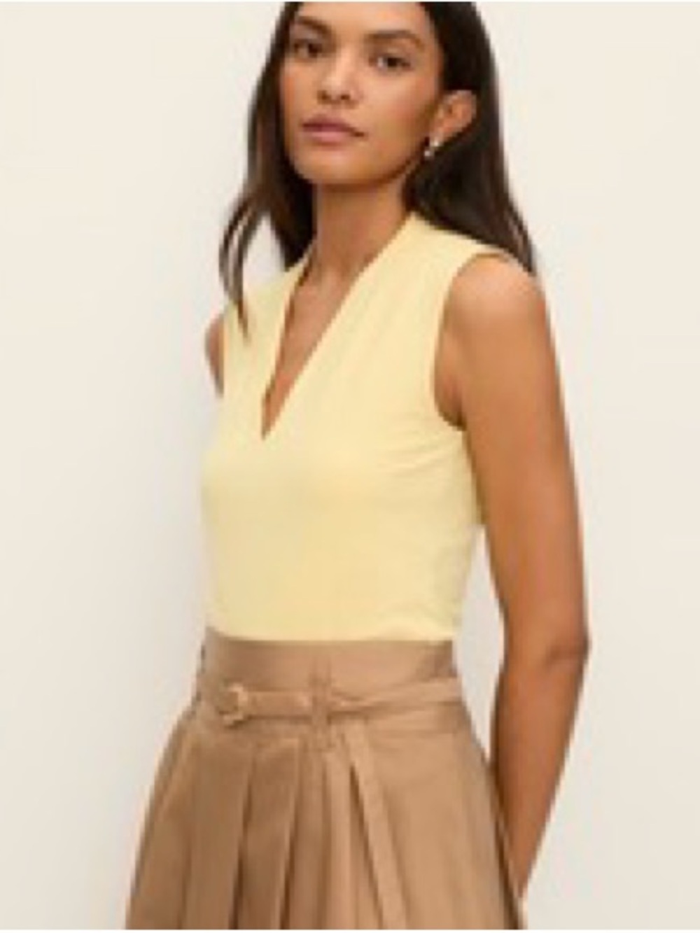 Ann Taylor Yellow V-Neck Top